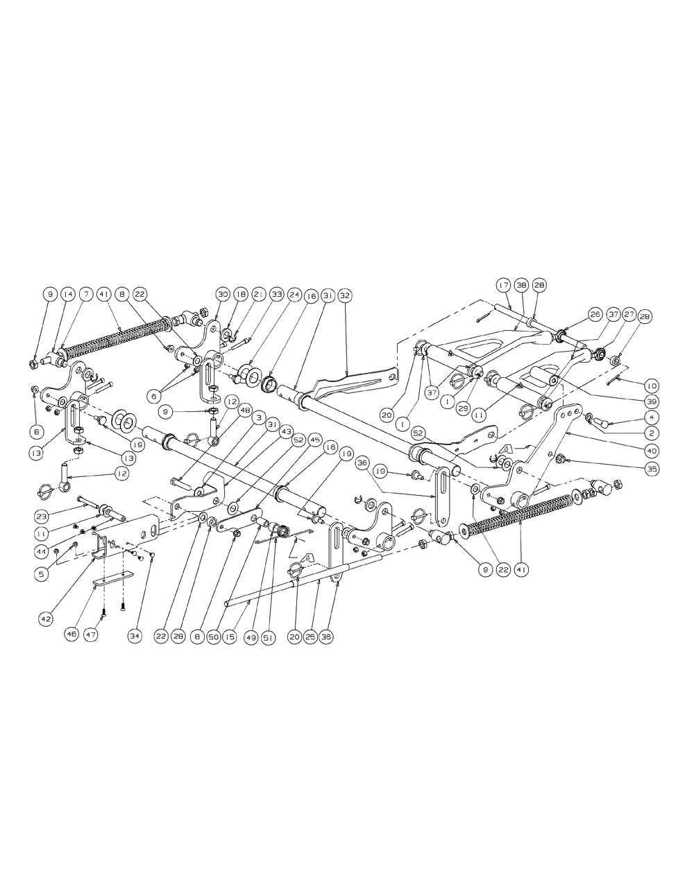 Lift Assembly Diagram and Parts List for M72-KW 53AI8CTZ750-37HP-OHV Cub Cadet Lawn Tractor